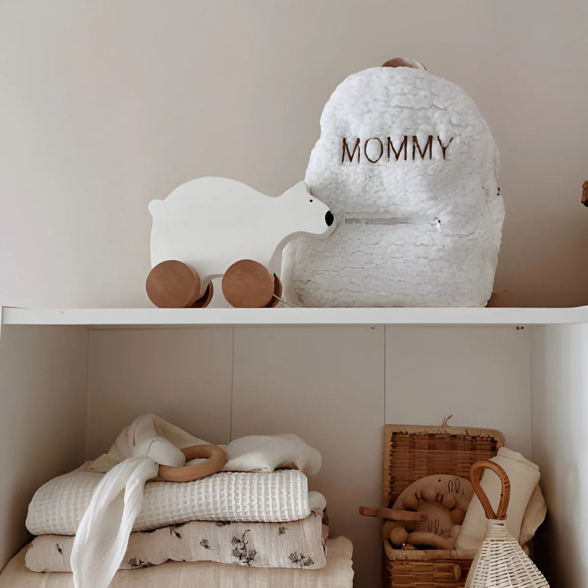 Backpack with Embroidered Name - White - Muzpony - Backpacks