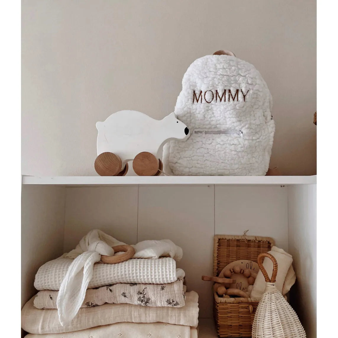 Backpack with Embroidered Name - White - Muzpony - Backpacks