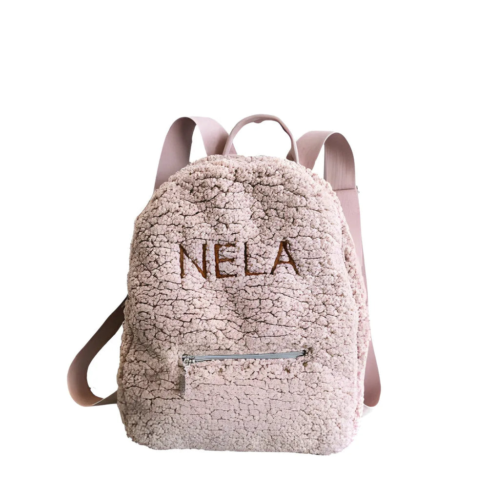 Backpack with Embroidered Name - Beige - Muzpony - Backpacks