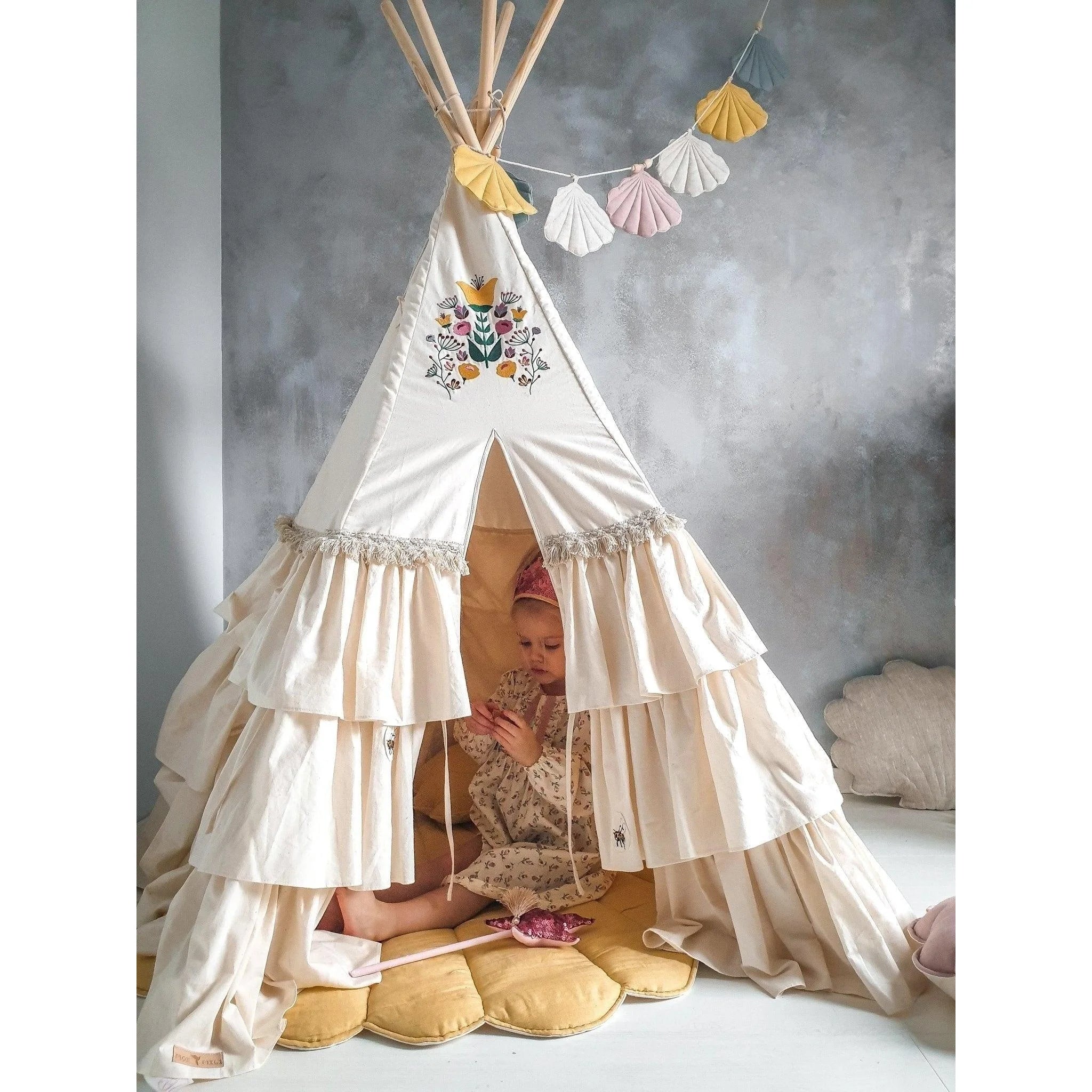 Tenda Teepee con tappetino - Stile folk - Moi Mili