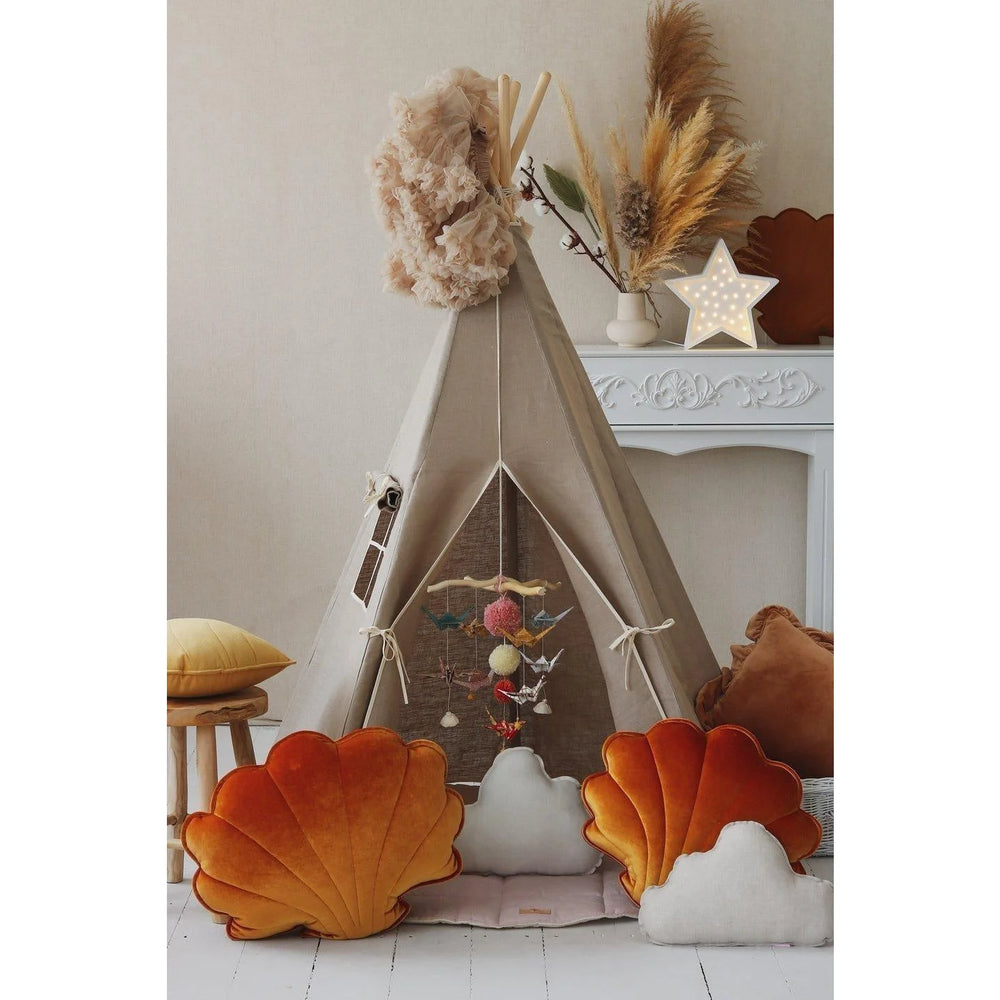 Teepee with Mat - Natural Linen - Moi Mili