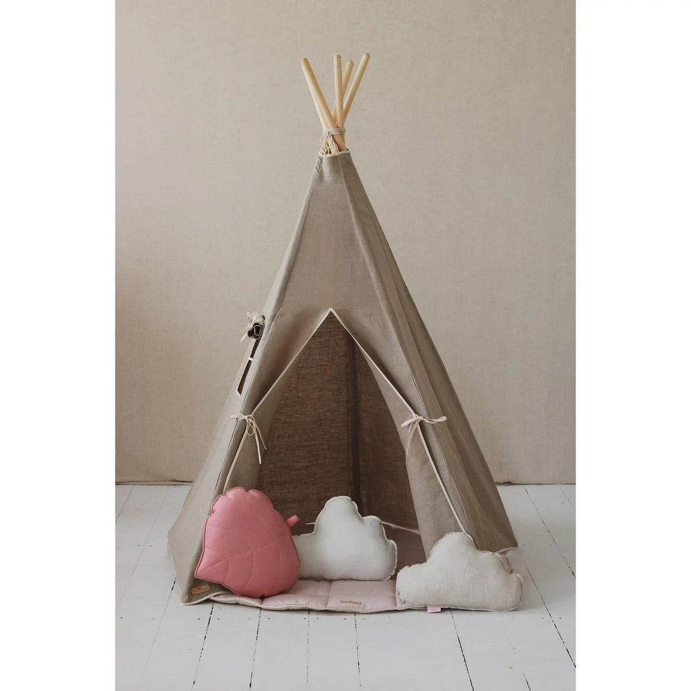 Teepee with Pad - Natural Linen - Moi Mili