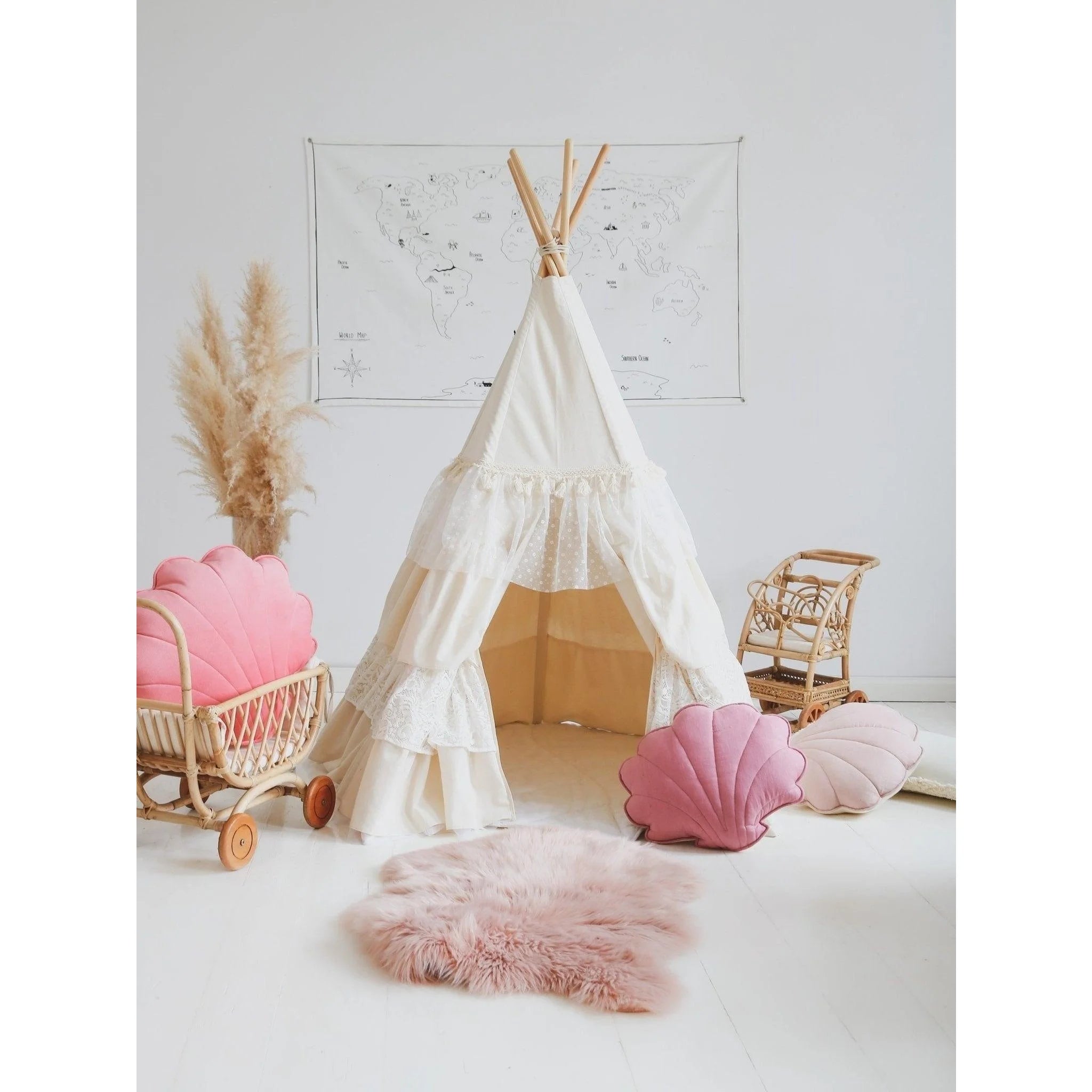 Tenda Teepee con tappetino - Stile vintage - Moi Mili