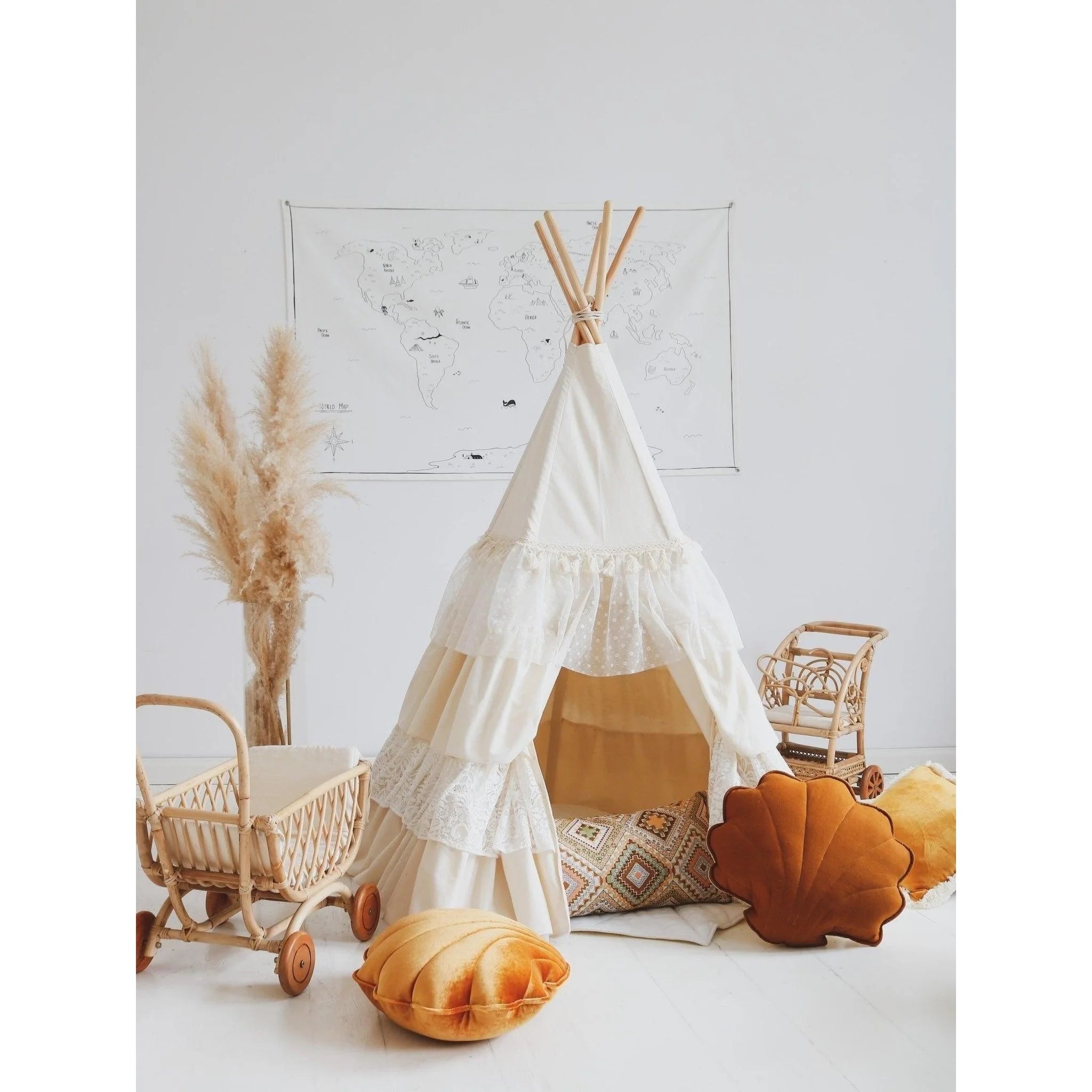 Tenda Teepee con tappetino - Stile vintage - Moi Mili