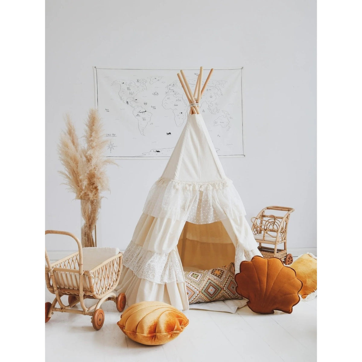 Tenda Teepee con tappetino - Stile vintage - Moi Mili