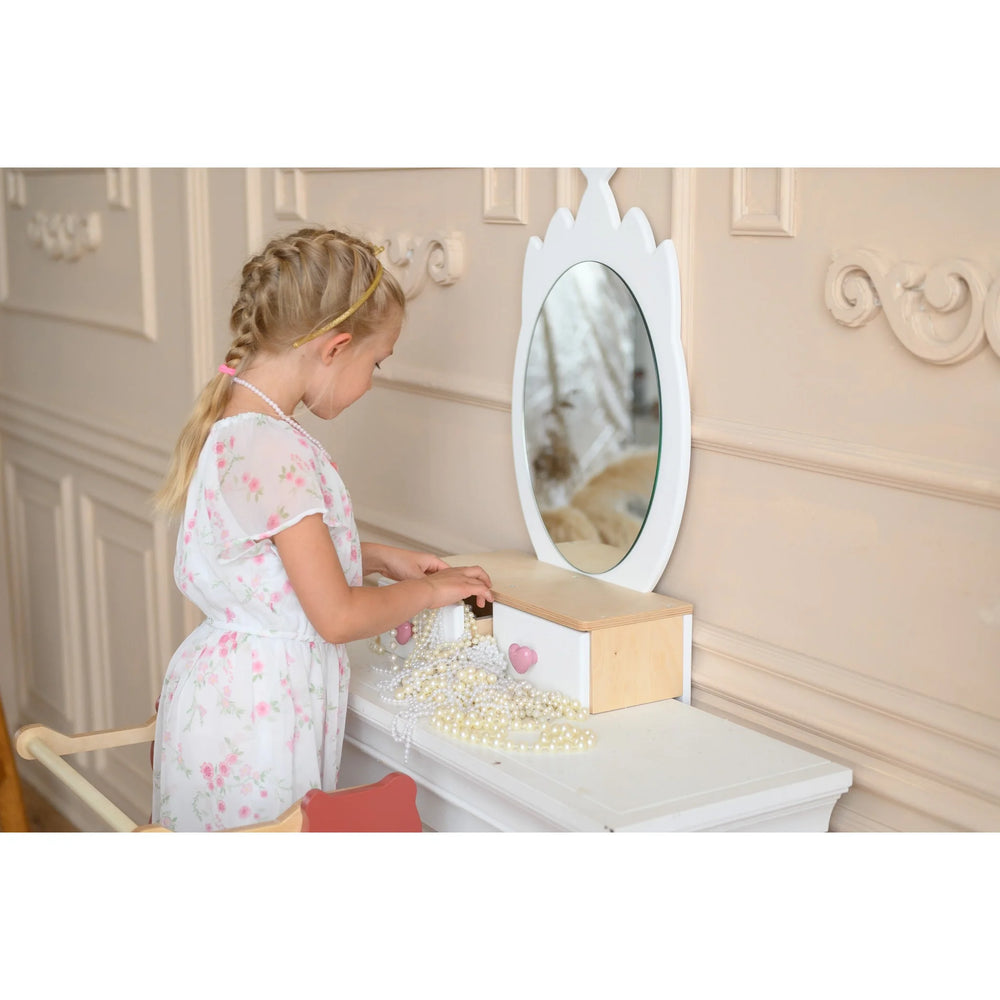Toaletný Stolík pre Princeznú - Korunka - Montessori Zrkadlový Set - Family-scl