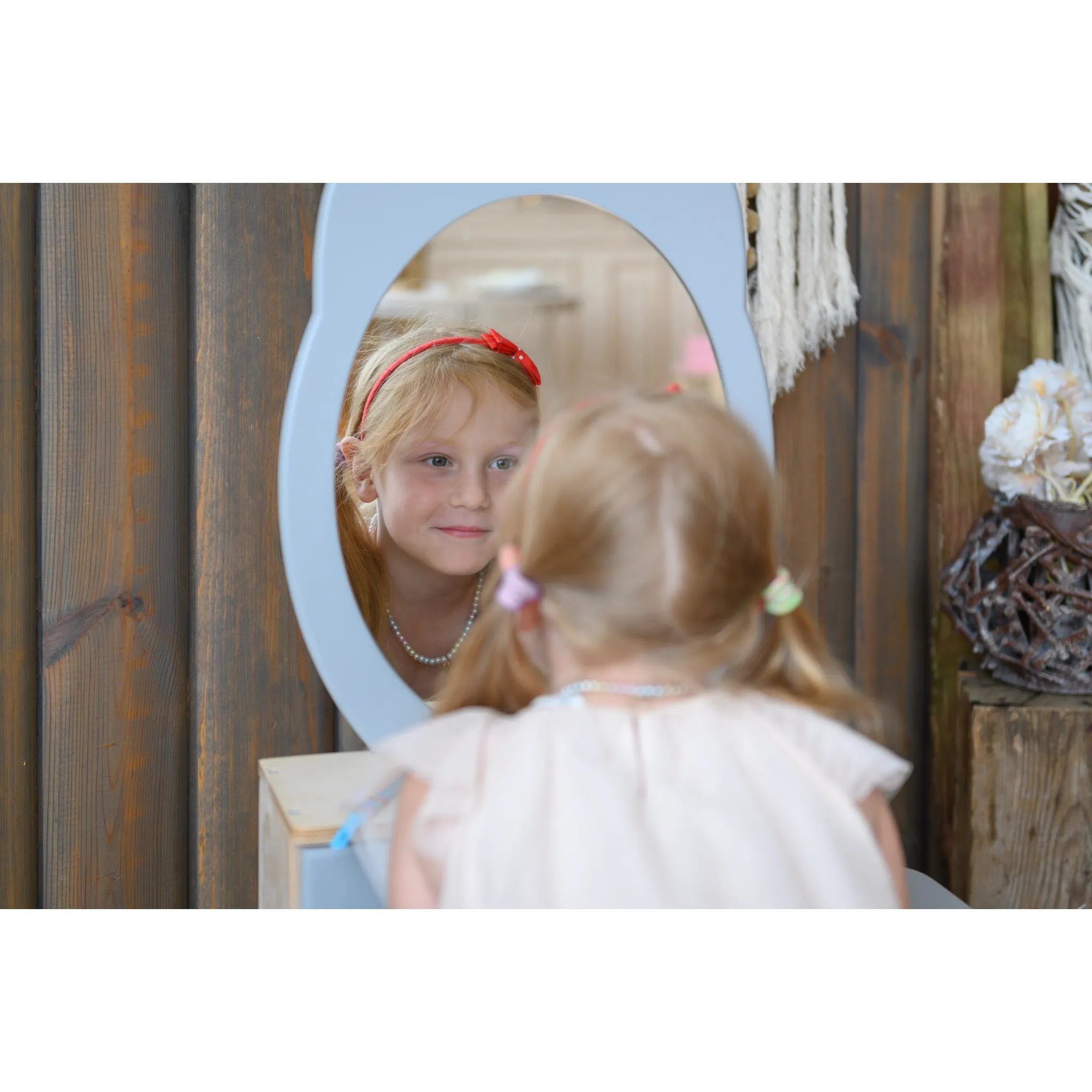 Princess Dressing Table - Crown - Montessori Mirror Set - Family