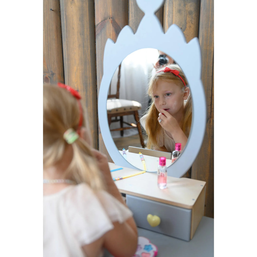 Princess Dressing Table - Crown - Montessori Mirror Set - Family