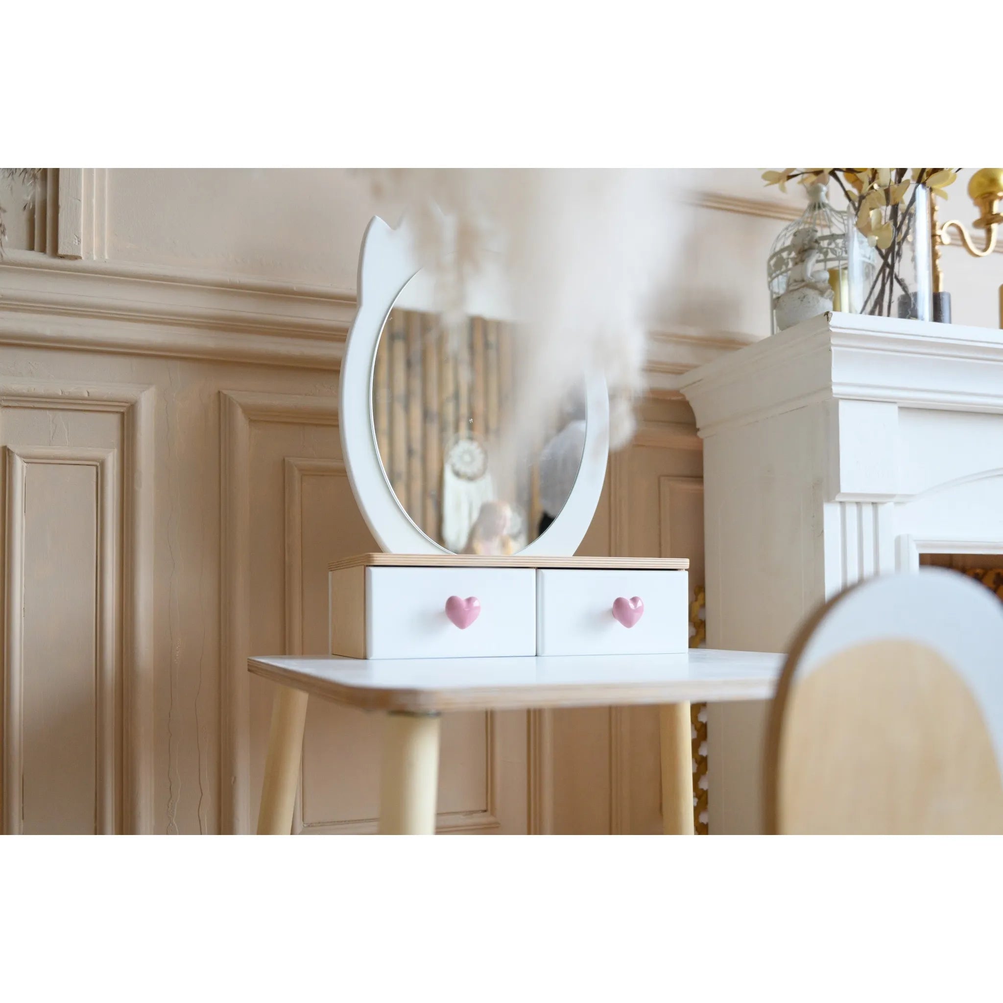 Princess Dressing Table - Crown - Montessori Mirror Set - Family