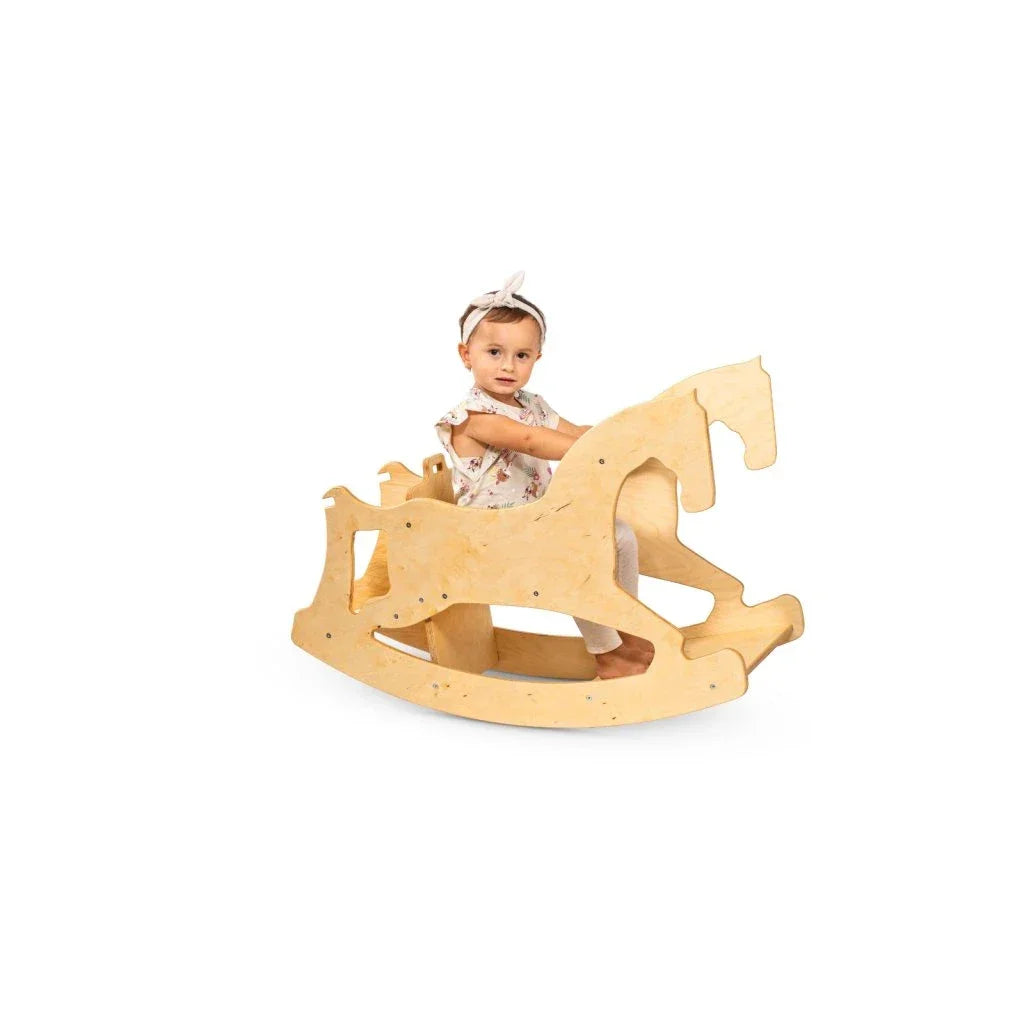 Trio Schommelpaard - Hoge Stoel - Creatief Tafelje - Paard & Stoel Tafel - Triotoys