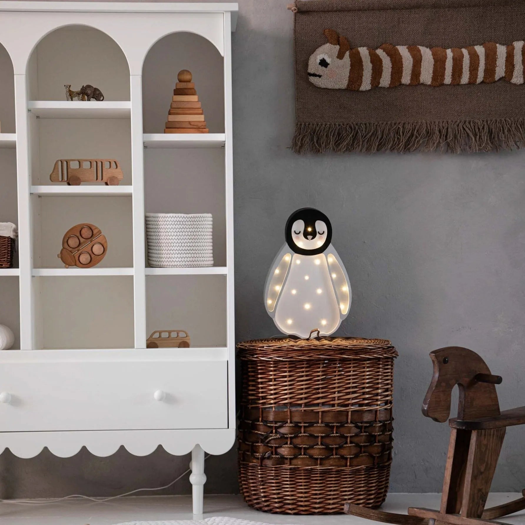 Lampada Pinguino - Piccole Luci - Lampade in Legno