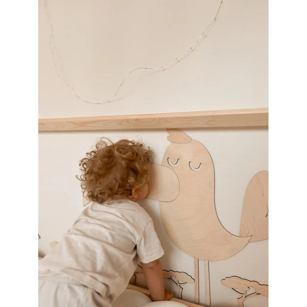 Tucán - Decoración de pared de madera estilo safari, tamaño m - 46 cm x 60 cm - Pared - Recortar ahora