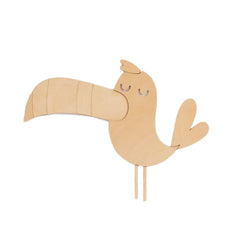 Toucan - Wooden Wall Decoration in Safari Style Size s - 40cmx52cm - Wall - Cut It Now