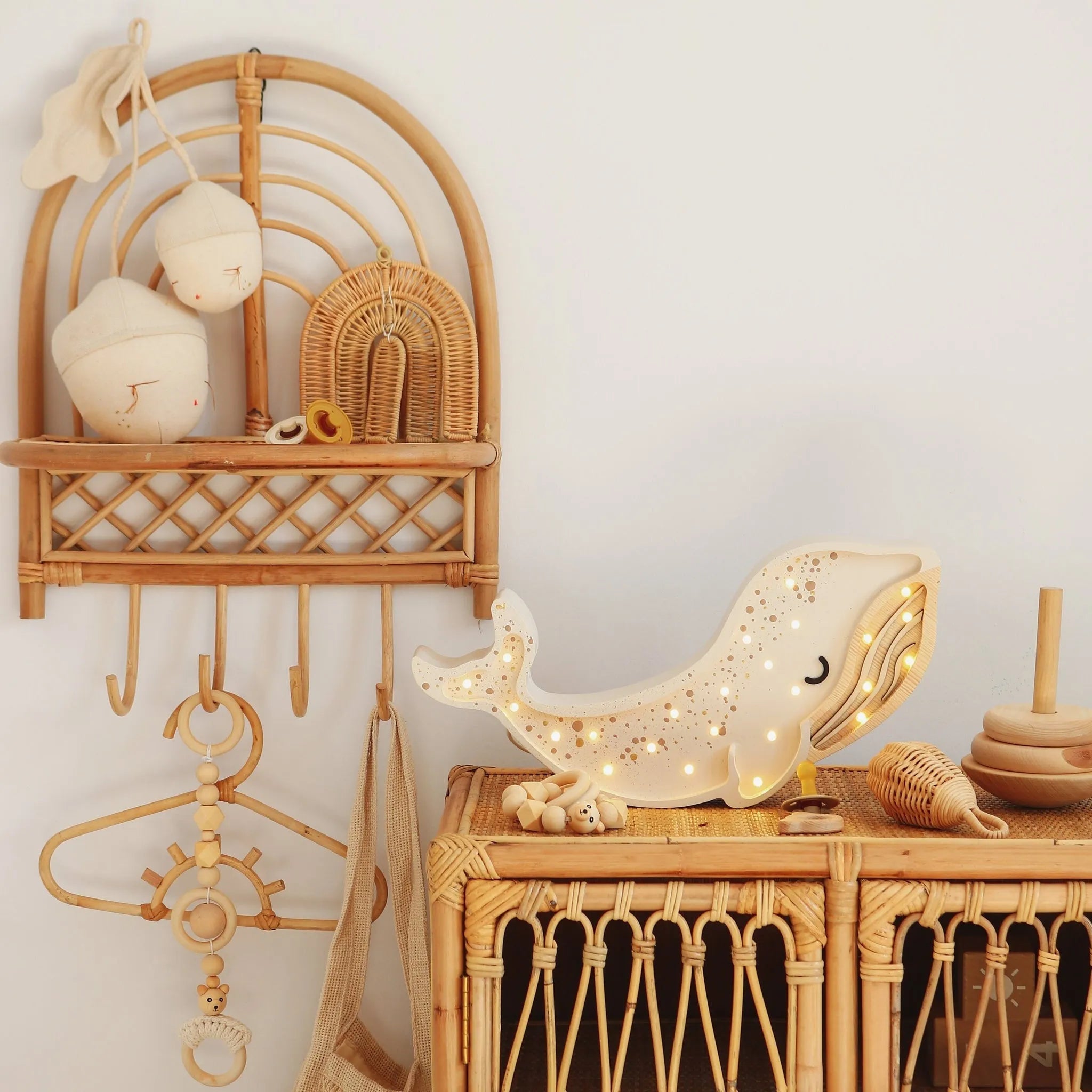 Lámpara de Ballena - Pequeñas Luces - Lámparas de Madera