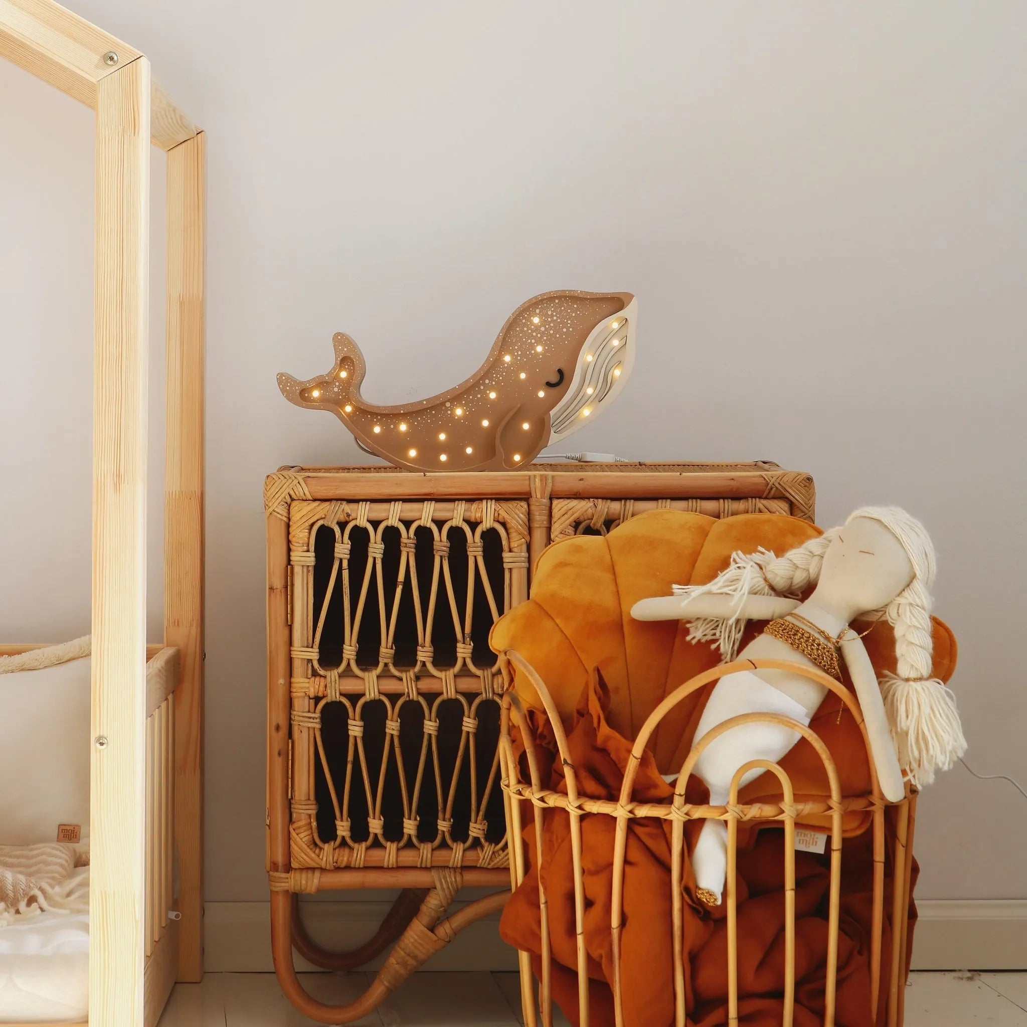 Lámpara de Ballena - Pequeñas Luces - Lámparas de Madera