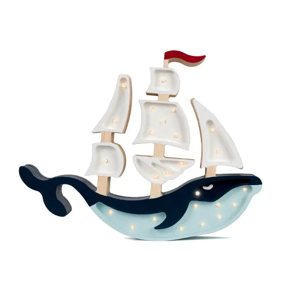 Lampada a forma di barca di balena - Piccole luci - Lampade in legno