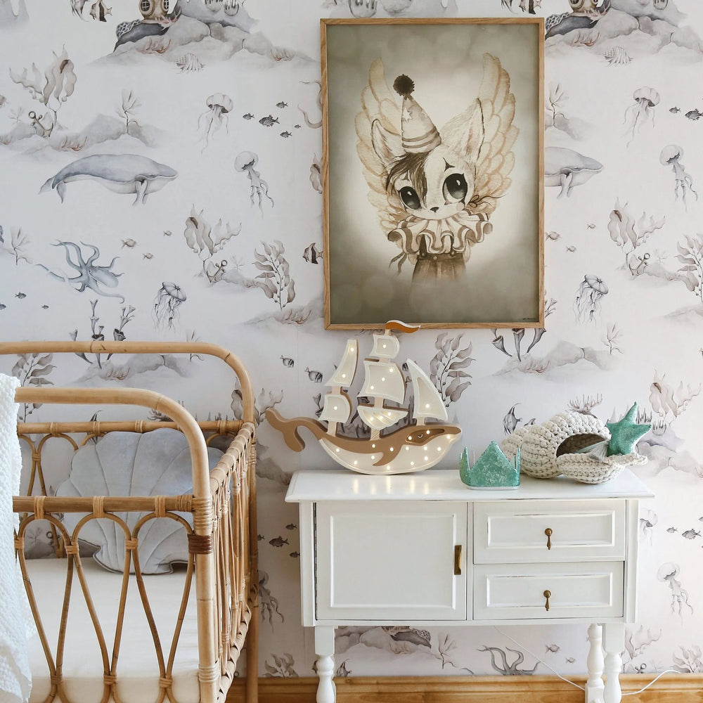 Lampada a forma di barca di balena - Piccole luci - Lampade in legno