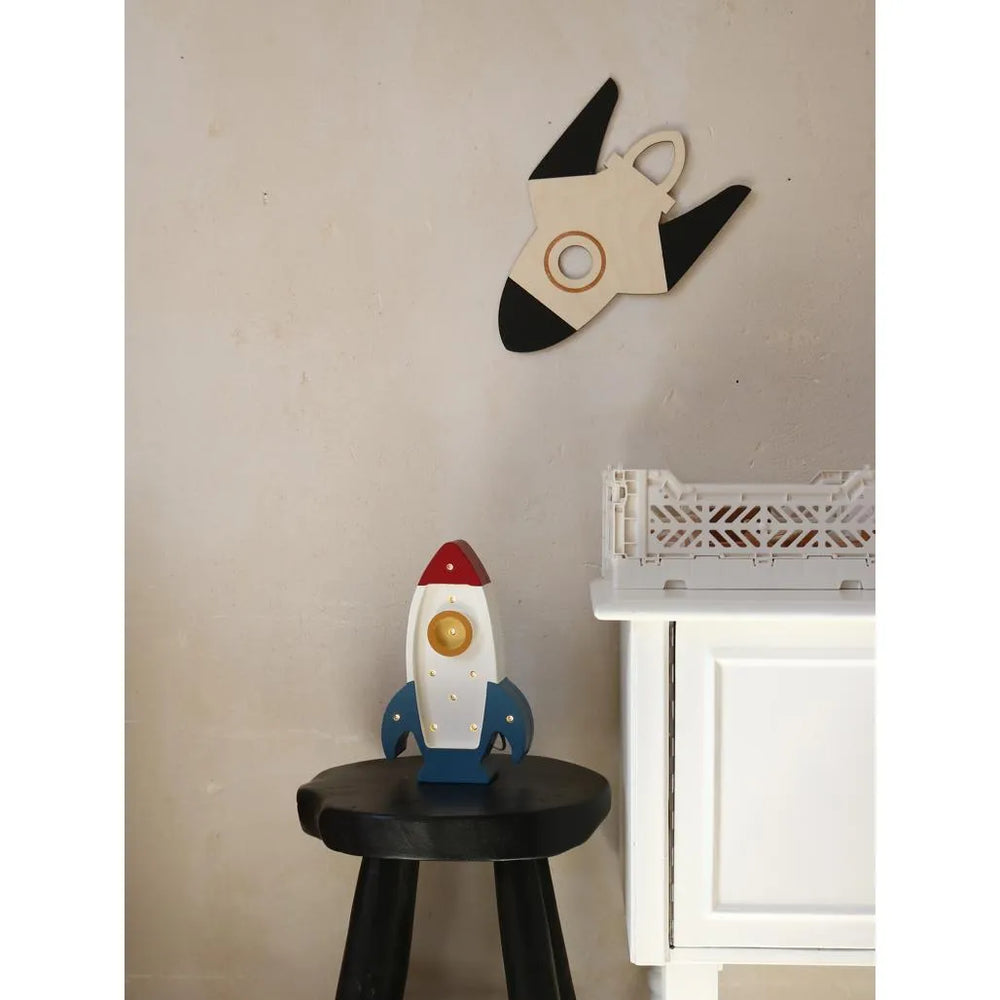 Space - Wooden Wall Decoration - Moon + Saturn + Rocket + 10 Stars - Wall - Cut It Now