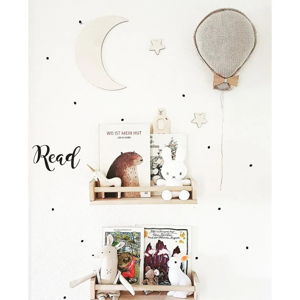 Space - Wooden Wall Decoration - Moon + Saturn + Rocket + 10 Stars - Wall - Cut It Now