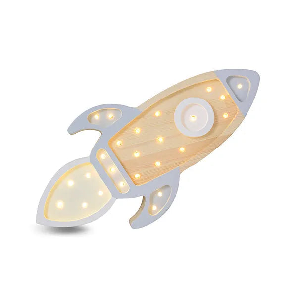 Space Rocket Lamp - Little Lights - Wooden Lamps
