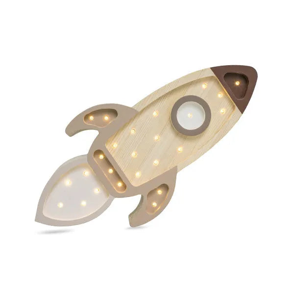 Space Rocket Lamp - Little Lights - Wooden Lamps