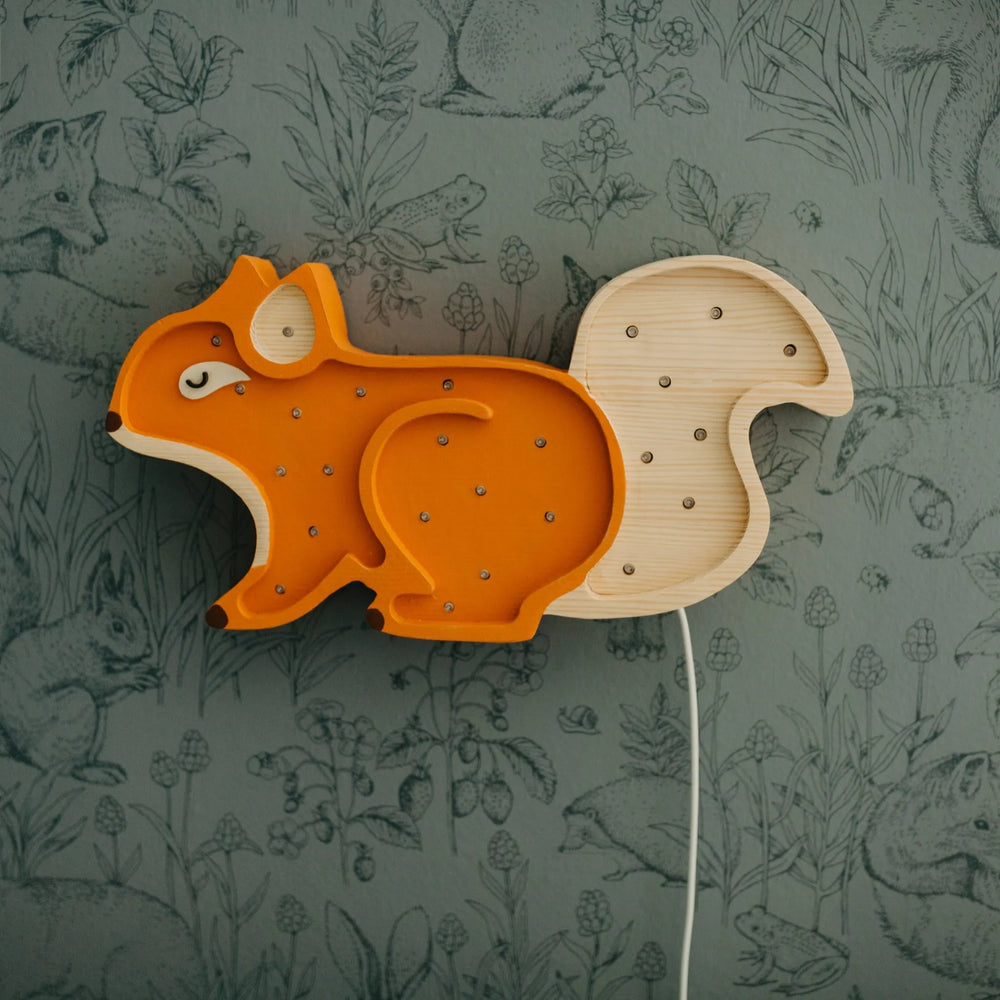 Squirrel Lamp - Little Lights - Wooden Lamps