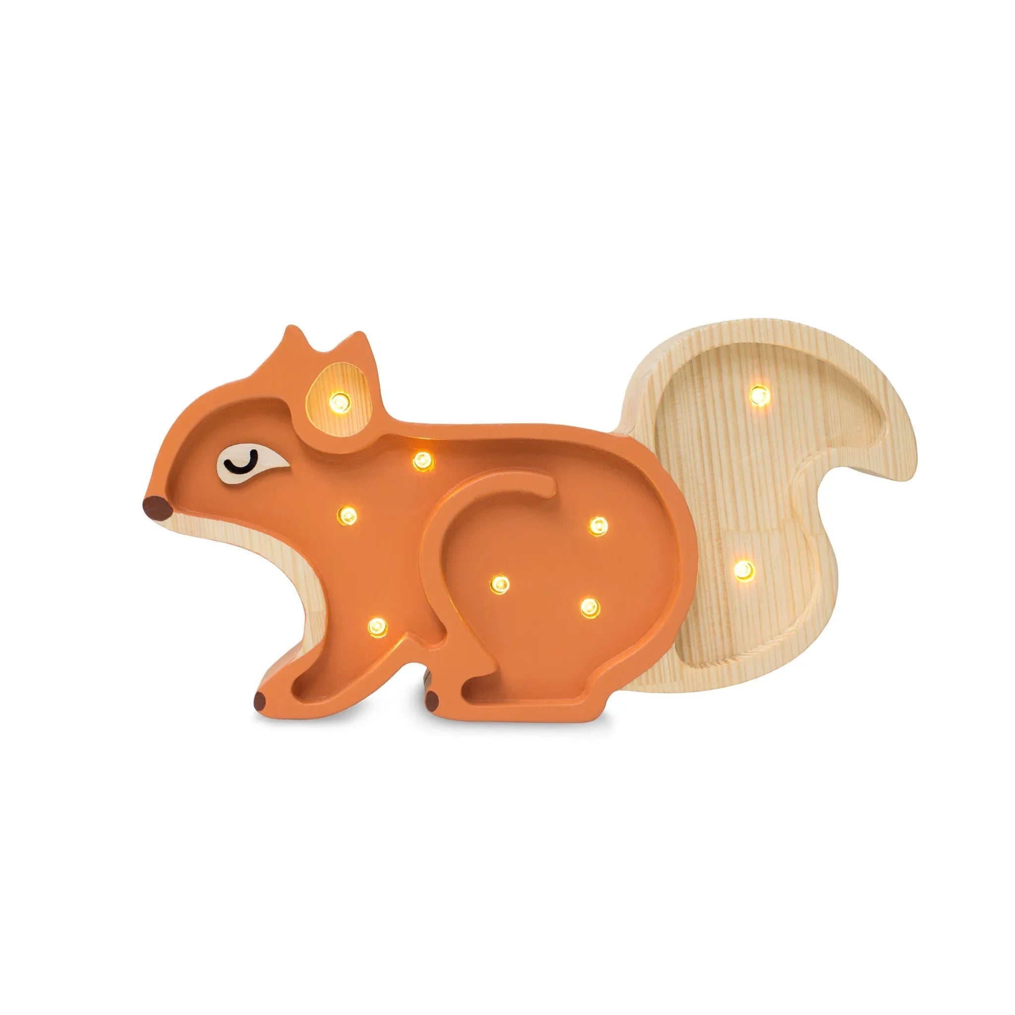 Squirrel Mini Lamp - Little Lights - Wooden Lamps