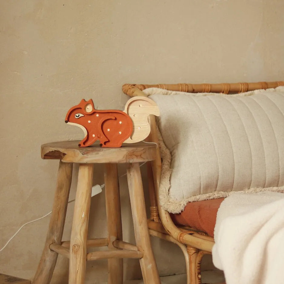Squirrel Mini Lamp - Little Lights - Wooden Lamps