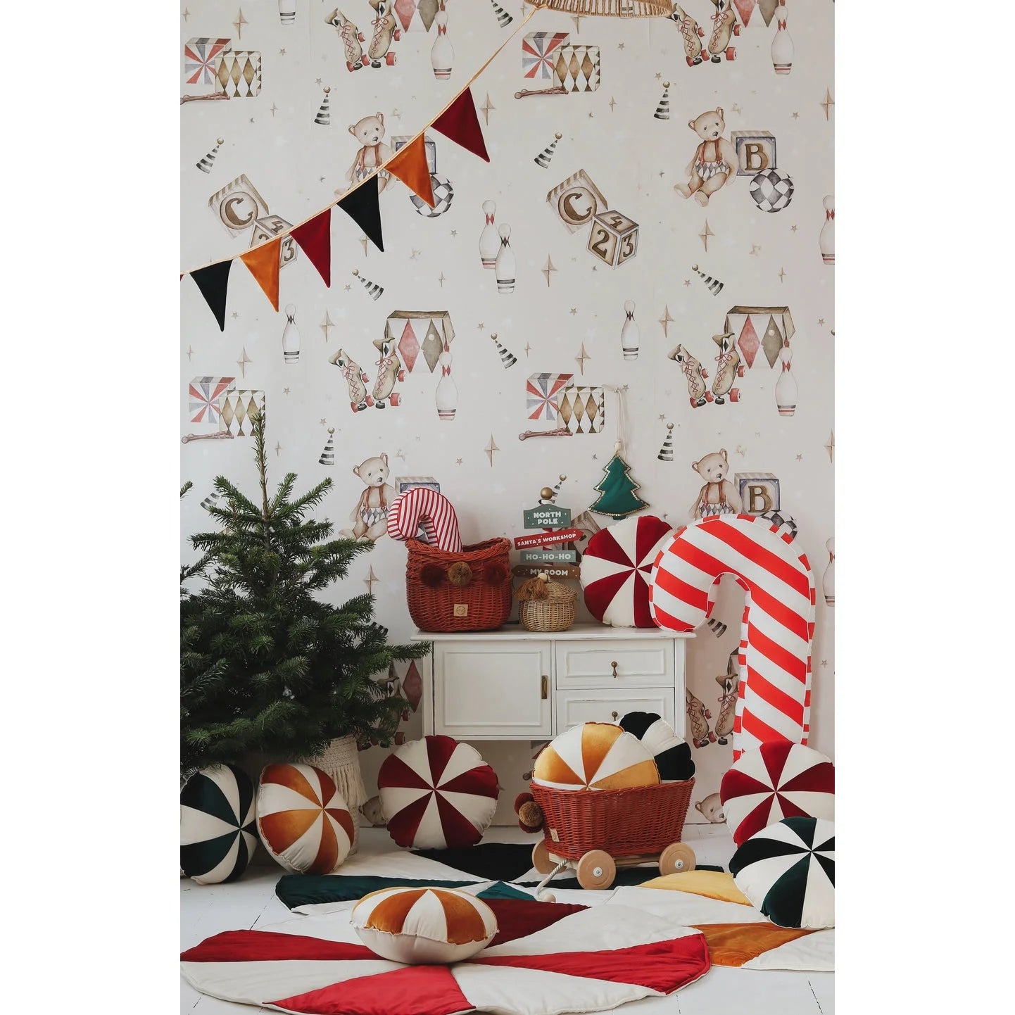 Kerst Ronde Patchwork Mat - Matten - Moi Mili