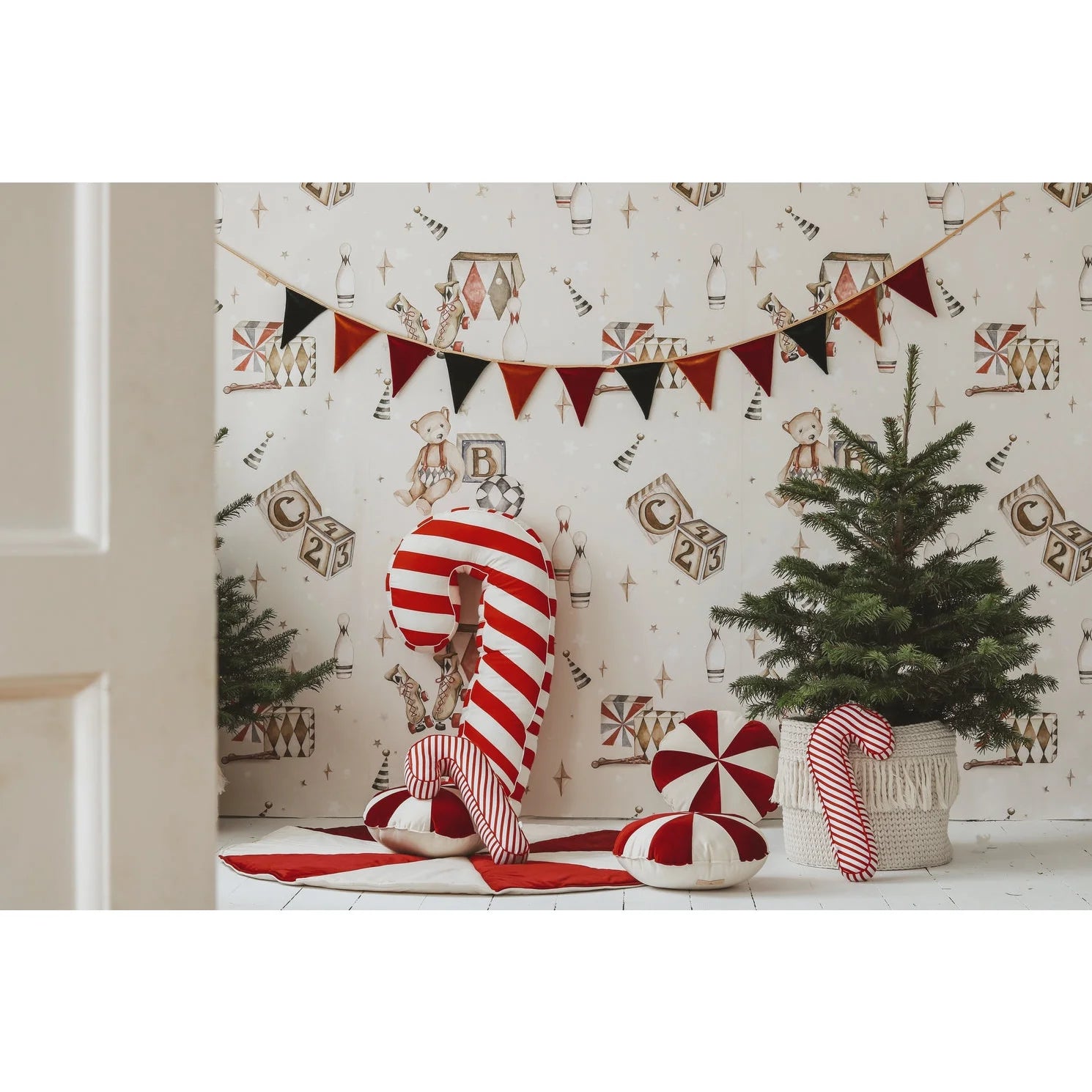 Kerst Ronde Patchwork Mat - Matten - Moi Mili
