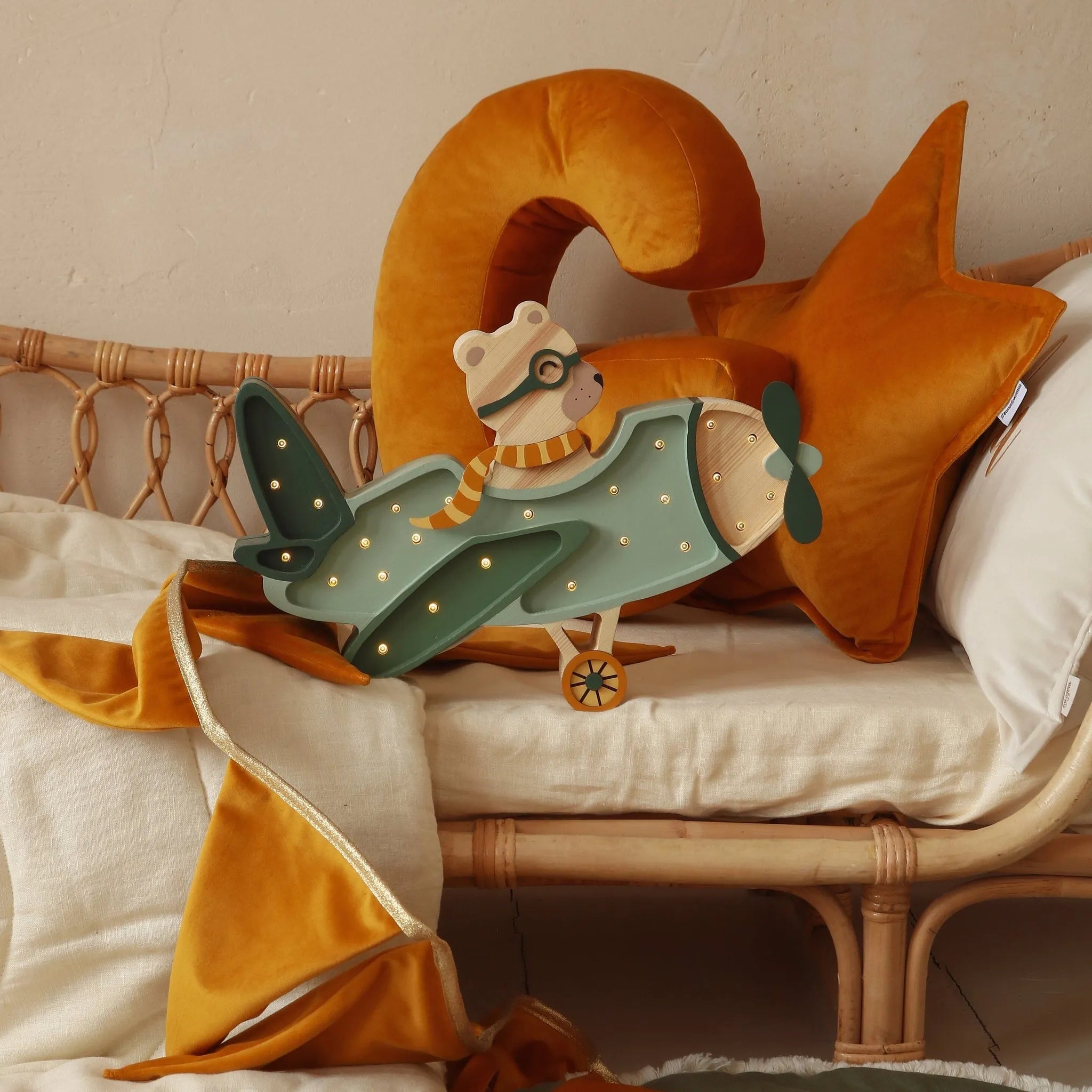 Vrtuľové Lietadlo Lampa Drevené Lampy Little Lights