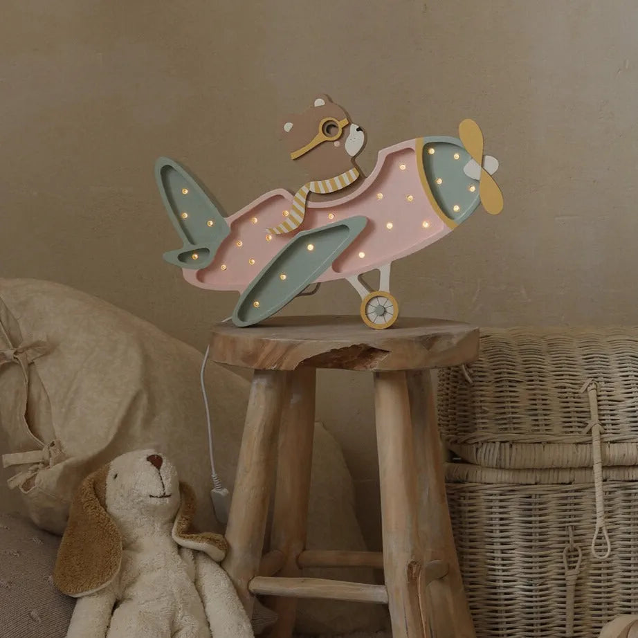 Vrtuľové Lietadlo Lampa Drevené Lampy Little Lights