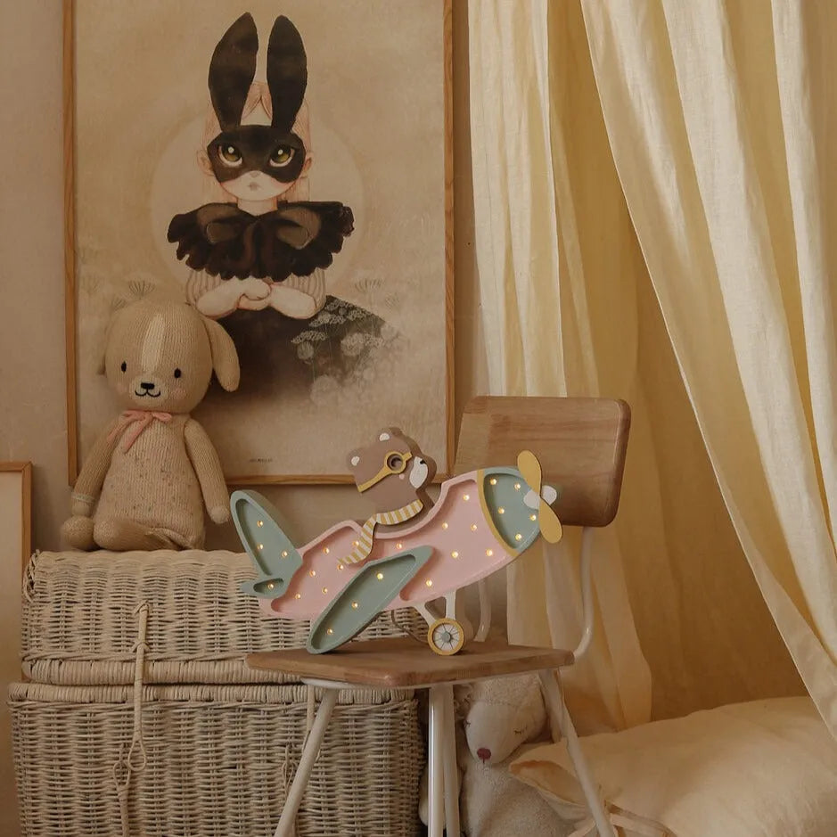 Vrtuľové Lietadlo Lampa Drevené Lampy Little Lights