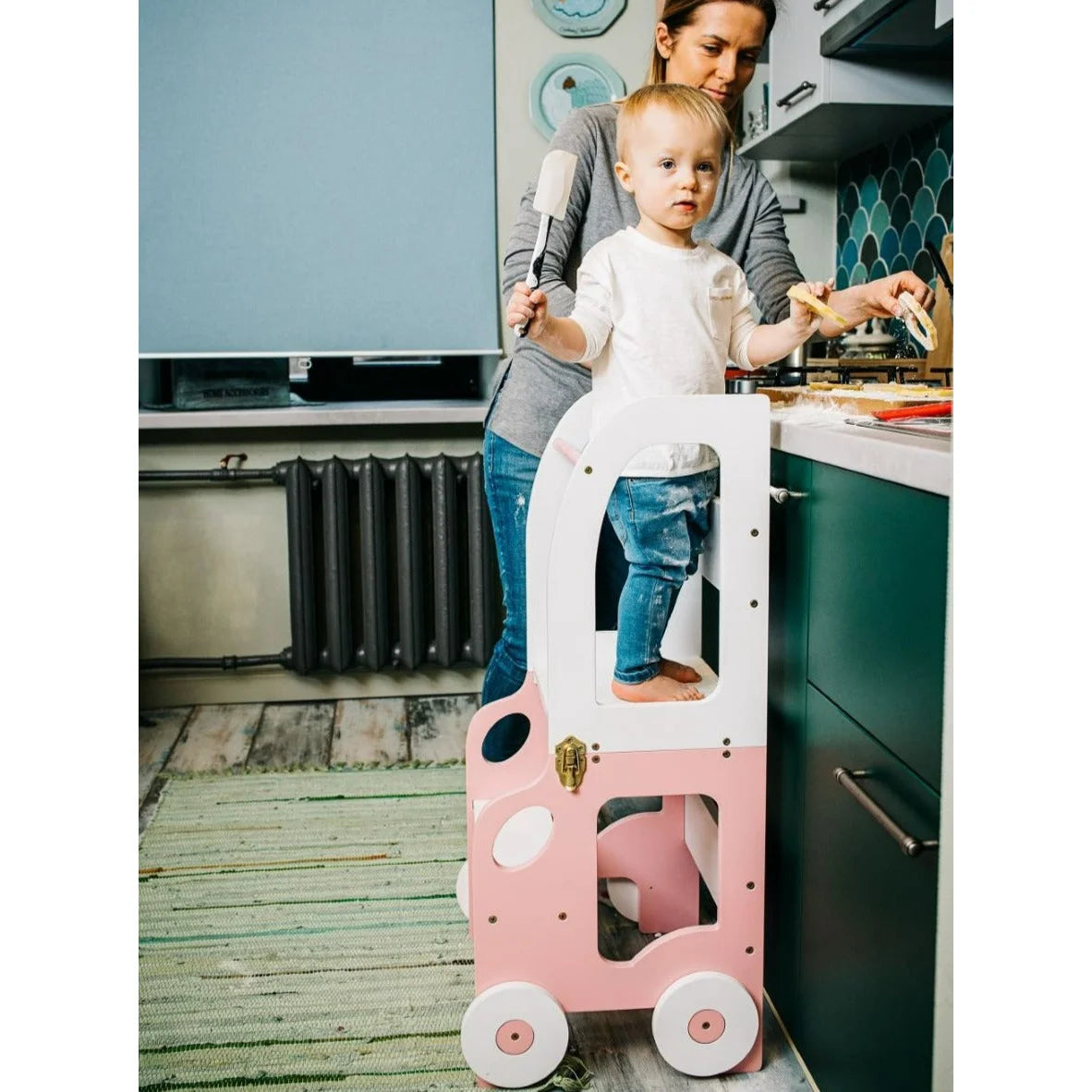 Zábavná Koliesková Učiaca Veža - Auto - Learning Tower - Family-scl