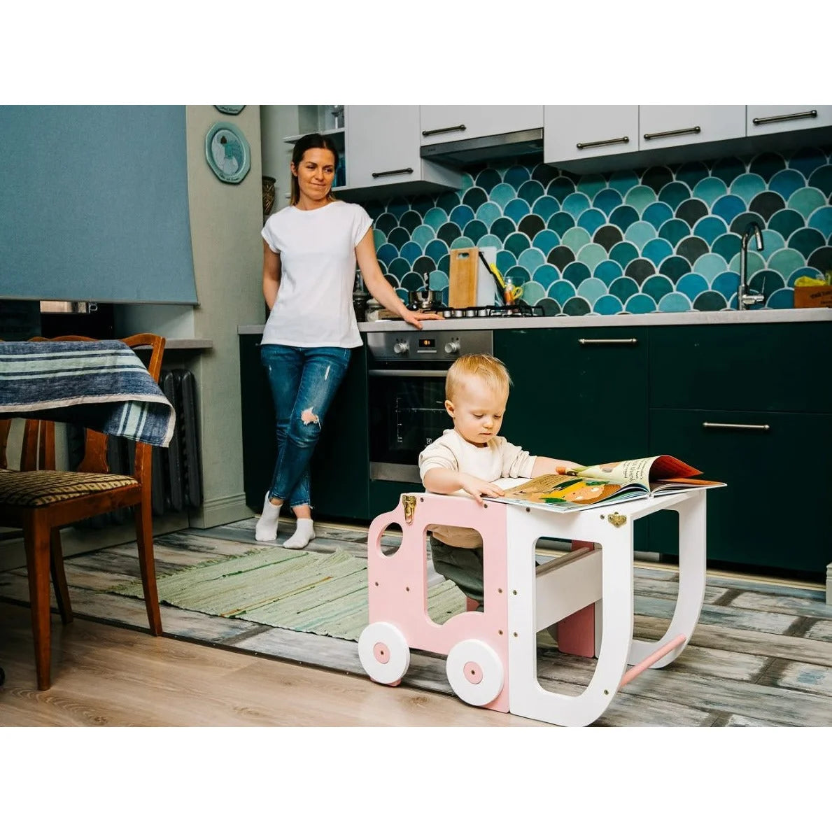 Zábavná Koliesková Učiaca Veža - Auto - Learning Tower - Family-scl