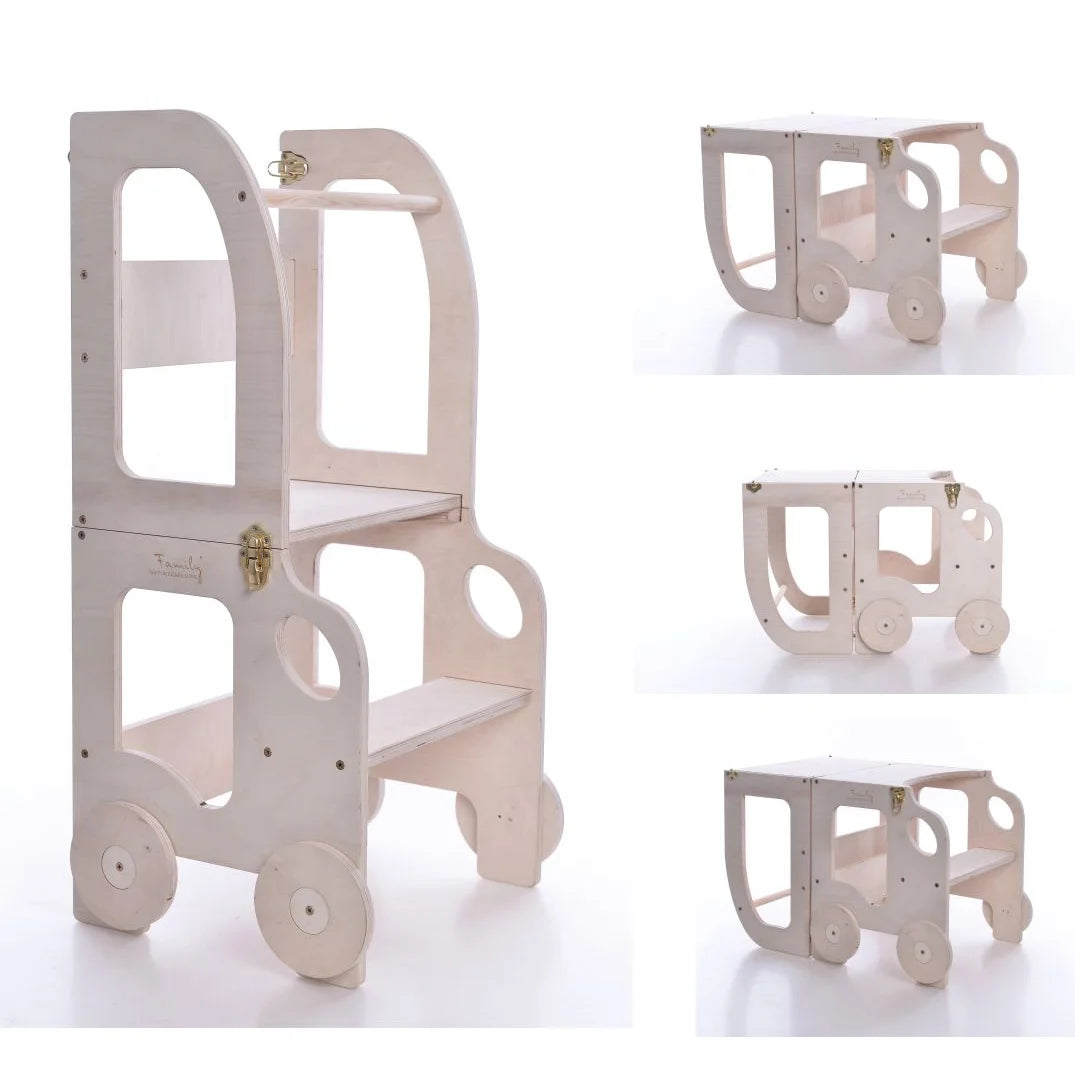 Zábavná Koliesková Učiaca Veža - Auto - Learning Tower - Family-scl