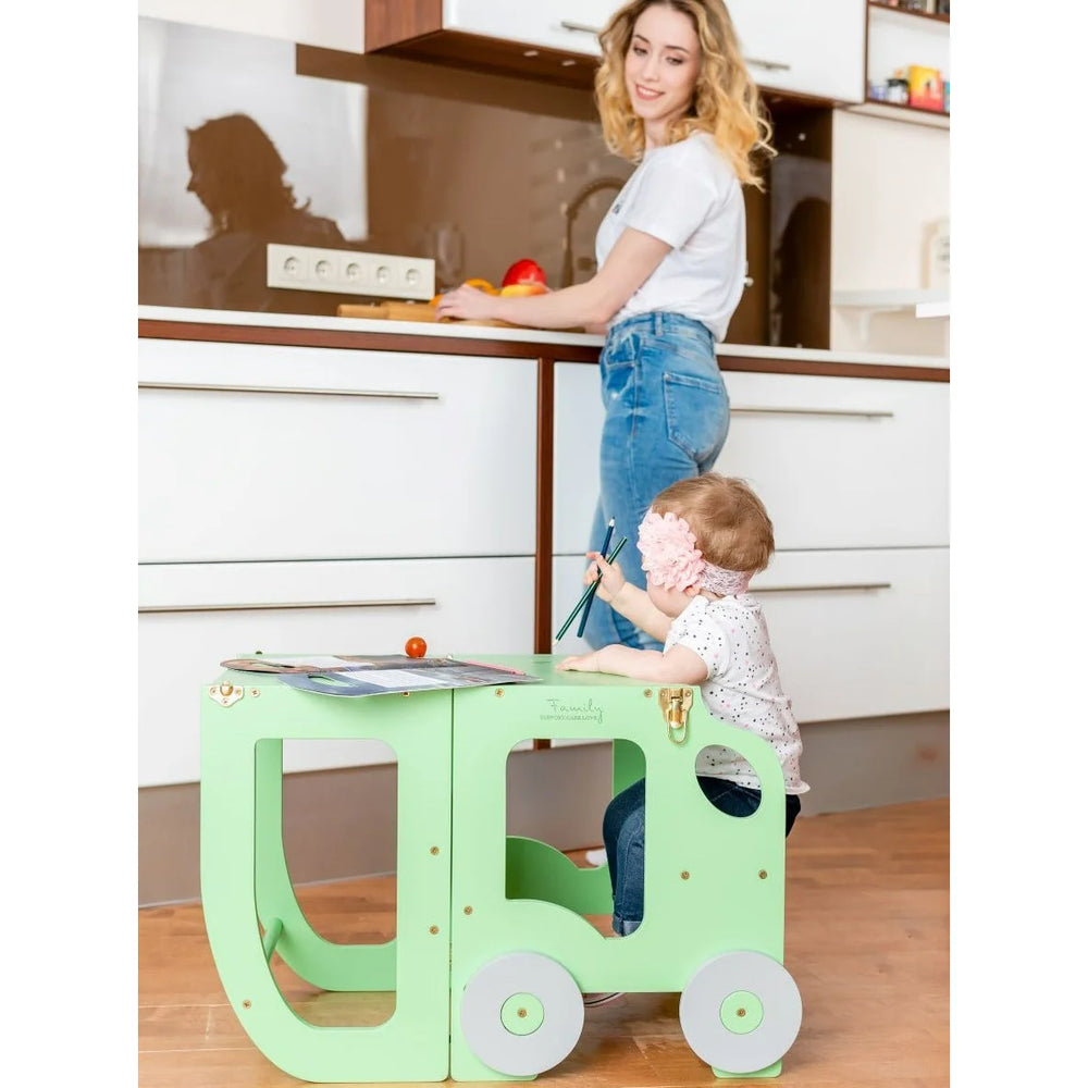 Zábavná Koliesková Učiaca Veža - Auto - Learning Tower - Family-scl