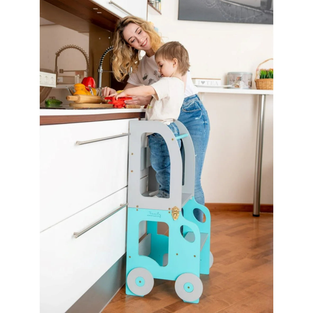 Zábavná Koliesková Učiaca Veža - Auto - Learning Tower - Family-scl