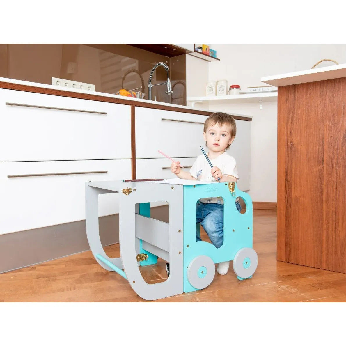 Fun Wheeled Learning Tower - Car - Learning Tower - Family