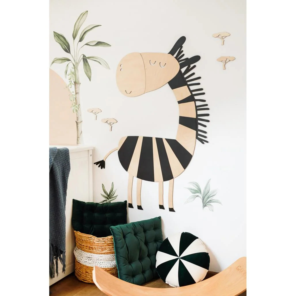 Zebra - Drevená Nástenná Dekorácia v Safari štýle Veľkosť s - 100cmx72cm - Nástenná - Cut It Now