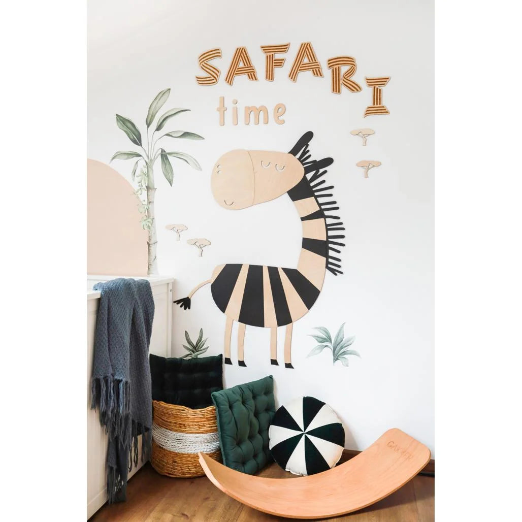 Zebra - Drevená Nástenná Dekorácia v Safari štýle Veľkosť s - 100cmx72cm - Nástenná - Cut It Now