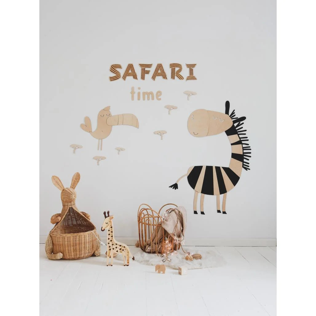 Zebra - Drevená Nástenná Dekorácia v Safari štýle Veľkosť s - 100cmx72cm - Nástenná - Cut It Now