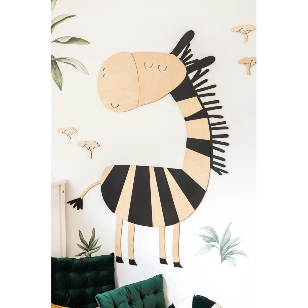 Zebra - Drevená Nástenná Dekorácia v Safari štýle Veľkosť s - 100cmx72cm - Nástenná - Cut It Now