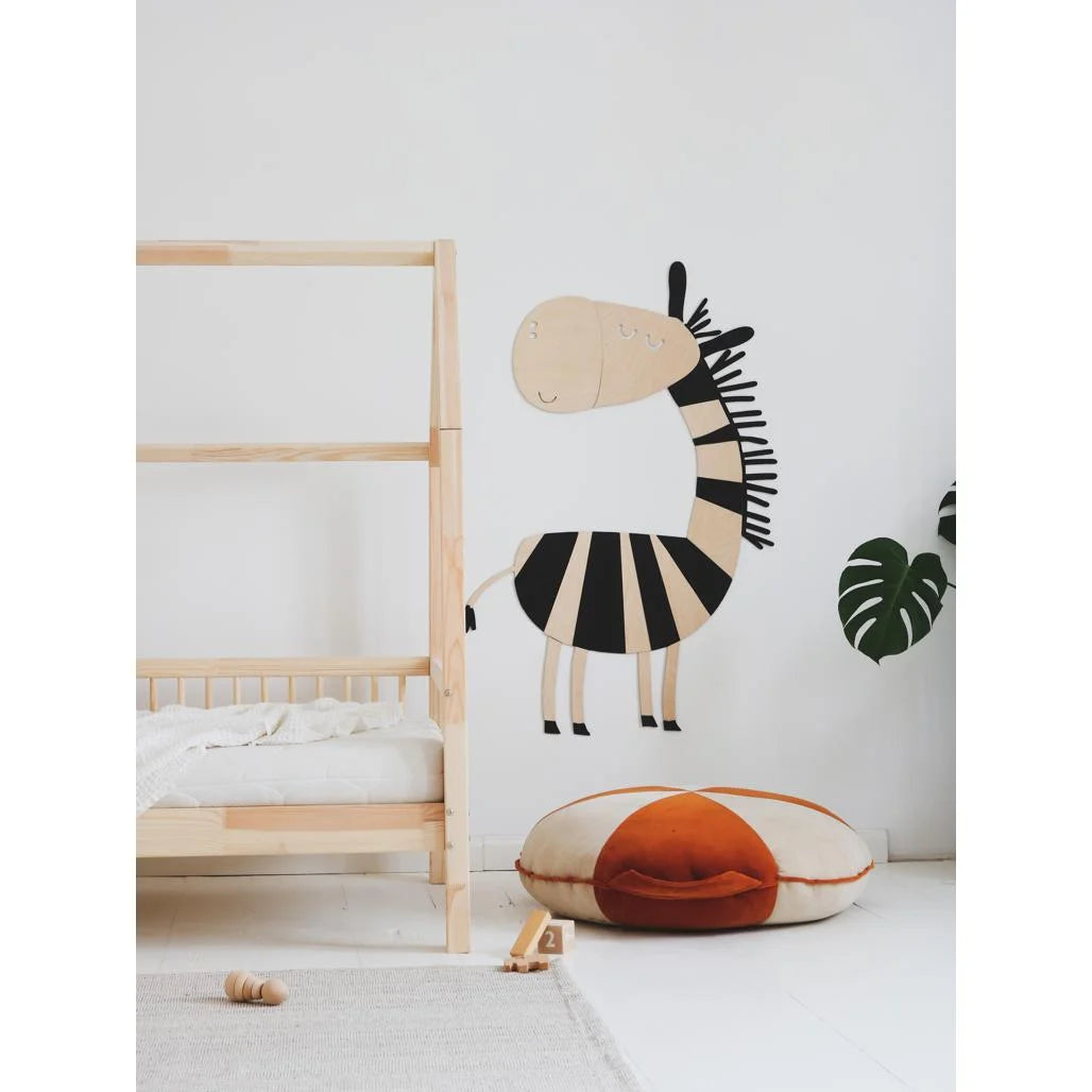 Zebra - Drevená Nástenná Dekorácia v Safari štýle Veľkosť s - 100cmx72cm - Nástenná - Cut It Now