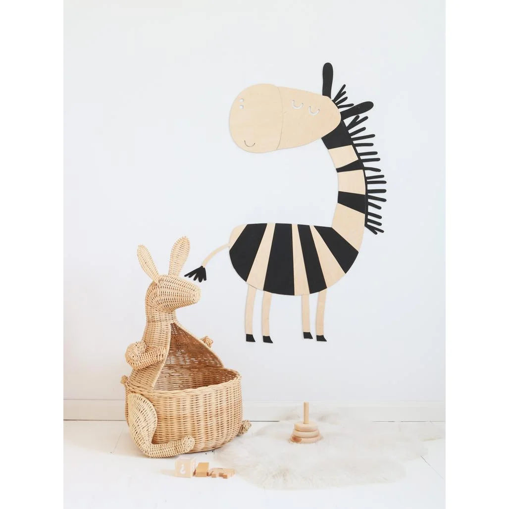Zebra - Drevená Nástenná Dekorácia v Safari štýle Veľkosť m - 116cmx84cm - Nástenná - Cut It Now