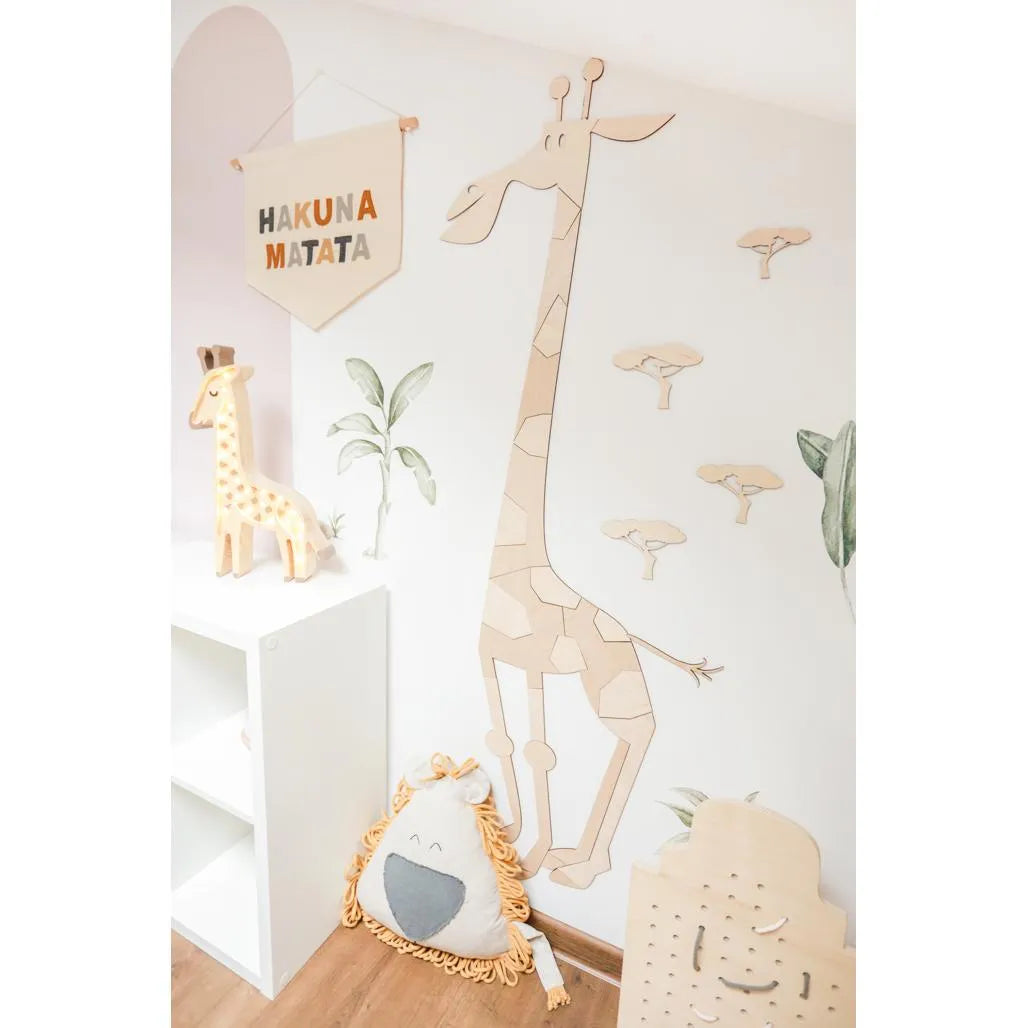 Giraffe - Wanddekoration aus Holz im Safari-Stil m Größe - 175cmx70cm - Wand - Jetzt zuschneiden