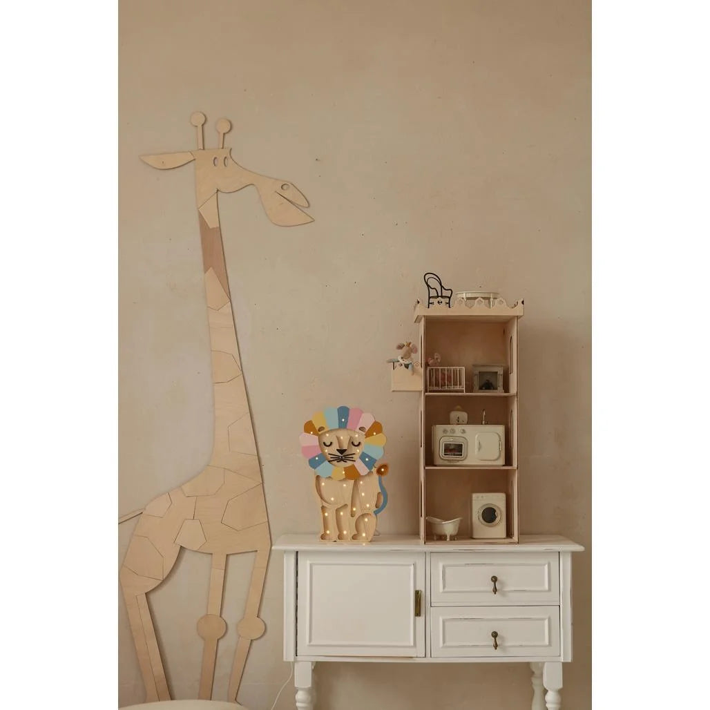 Žirafa - Drevená Nástenná Dekorácia v Safari štýle Xl Veľkosť - 185cmx74cm - Nástenná - Cut It Now