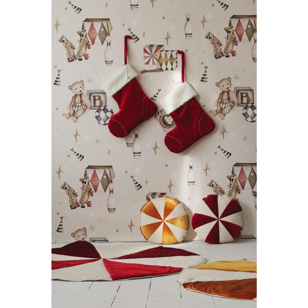 Gold Candy Christmas Round Patchwork Mat - Moi Mili - Mats