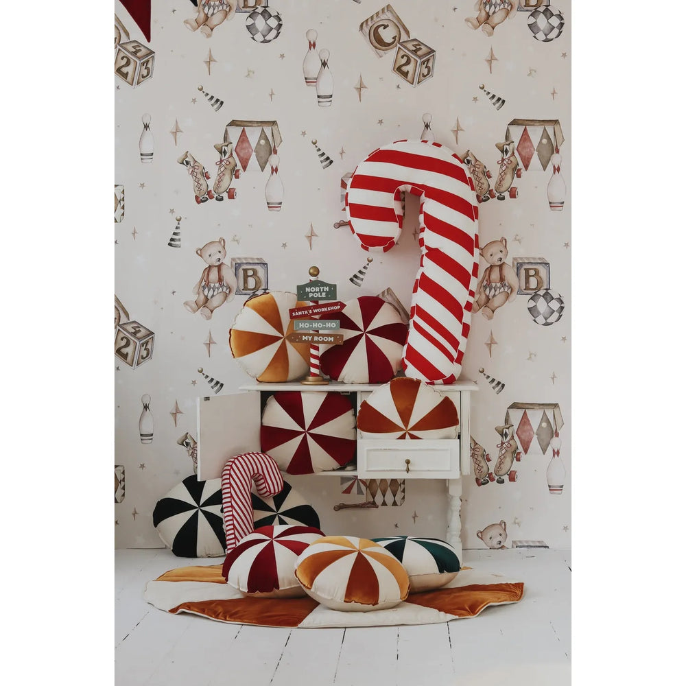 Gold Candy Christmas Round Patchwork Mat - Moi Mili - Mats