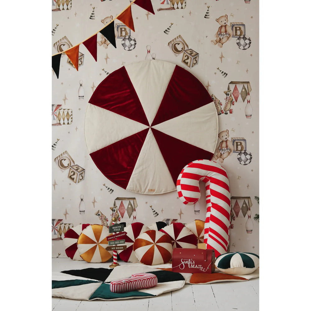 Gold Candy Christmas Round Patchwork Mat - Moi Mili - Mats